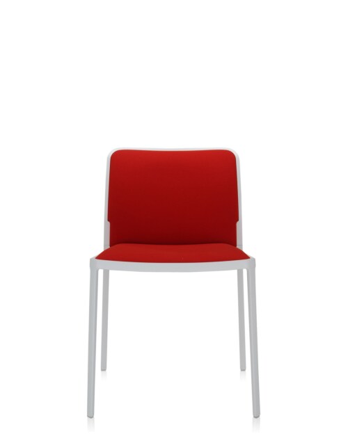 Kartell Audrey Soft wit stoel-Wit-rood-Zonder armleuning