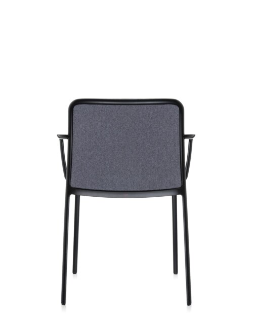 Kartell Audrey Soft zwart stoel-Grijs-Met armleuning