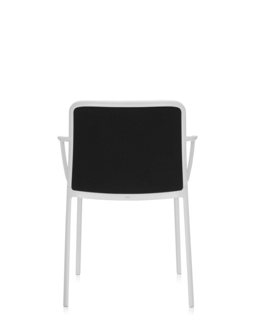 Kartell Audrey Soft wit stoel-Wit-zwart-Met armleuning