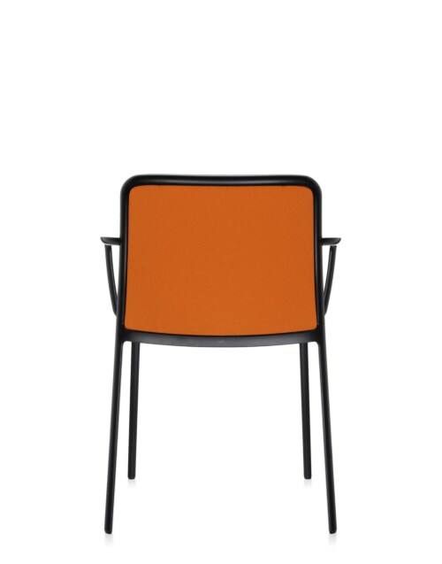 Kartell Audrey Soft zwart stoel-Oranje-Met armleuning