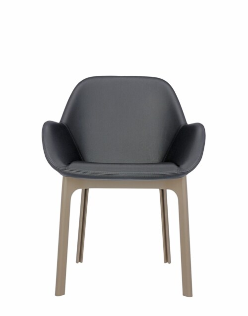 Kartell Clap PVC stoel-Donker grijs-Duifgrijs
