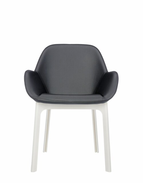 Kartell Clap PVC stoel-Donker grijs-Wit