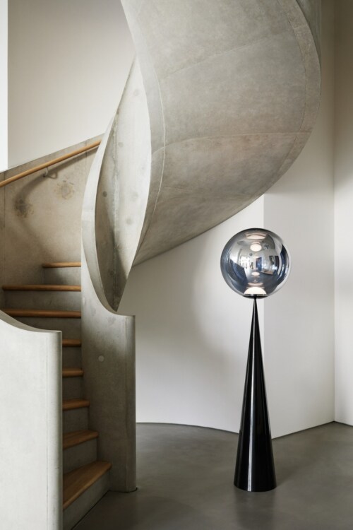Tom Dixon Globe Fat LED vloerlamp-Silver