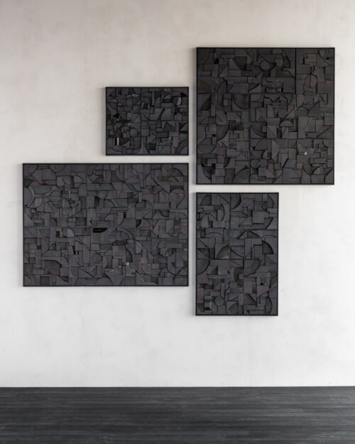 Ethnicraft Bricks muurdecoratie rechthoekig-60x50-Dark Brown