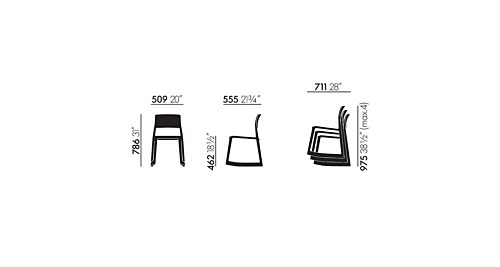Vitra Tip Ton stoel-Industrial green