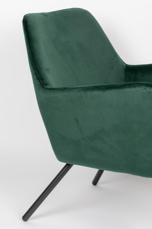 vanHarte Bon velvet lounge stoel-Green