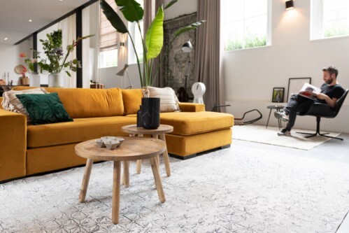 Zuiver Fiep sofa hoekbank-Oker geel-Arm rechts