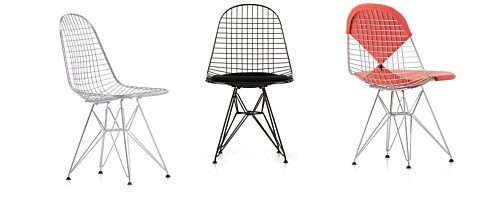 Vitra Eames Wire Chair DKR stoel-Chroom