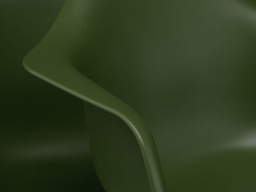 Vitra Eames DAX stoel met zwart onderstel-Groen