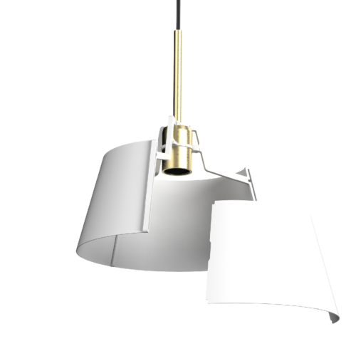 Tonone Bella hanglamp-Pure white-Messing fitting