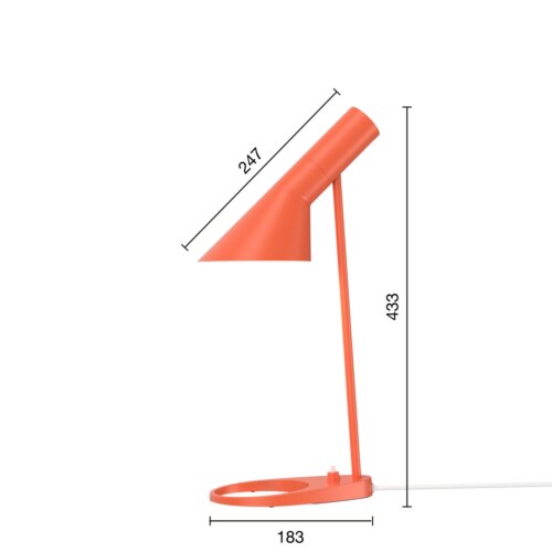 Louis Poulsen AJ Mini Tafel tafellamp-Electric Orange