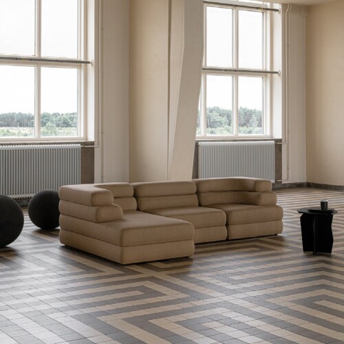 Studio HENK Layer sofabank-3,5 zits-Licht grijs