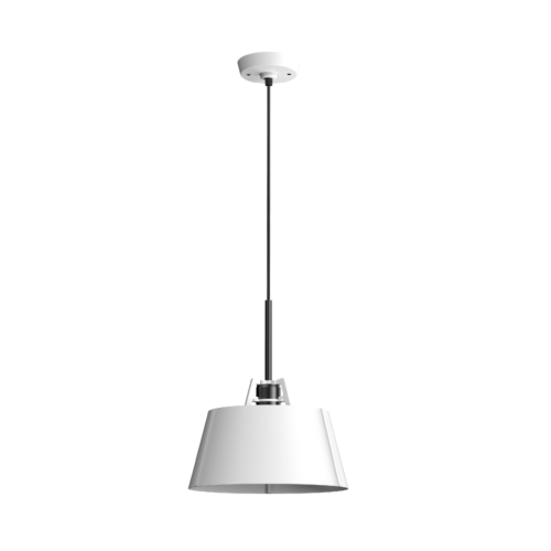 Tonone Bella hanglamp-Pure white-Zwarte fitting