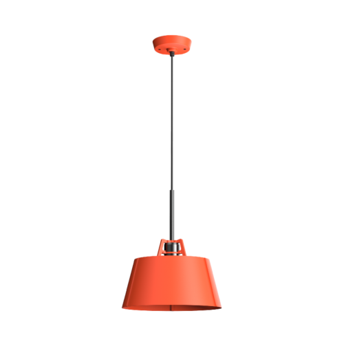 Tonone Bella hanglamp-Striking orange-Zwarte fitting