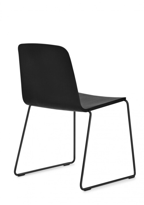 Normann Copenhagen Just Chair staal stoel-Black-Gepoedercoat staal zwart