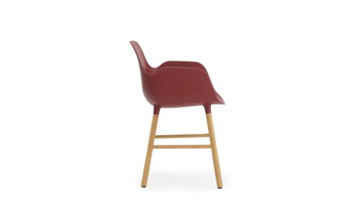 Normann Copenhagen stoel Form armchair eiken-Rood