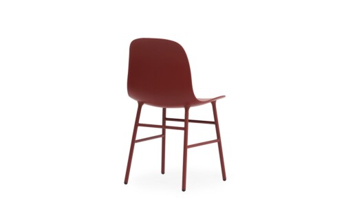 Normann Copenhagen Form stoel met stalen onderstel-Rood