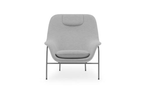 Normann Copenhagen Drape lounge fauteuil - grijs stalen onderstel