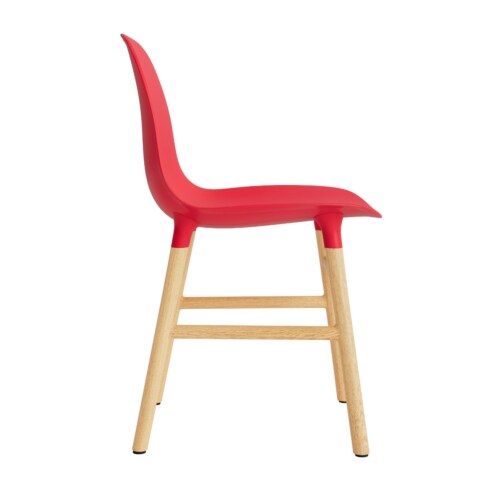 Normann Copenhagen Form Chair stoel eiken-Fel Rood
