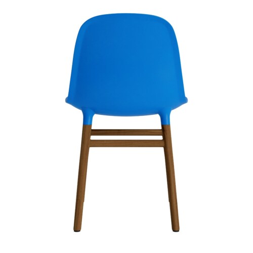 Normann Copenhagen Form Chair stoel noten-Fel Blauw