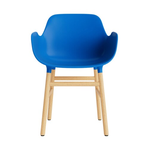 Normann Copenhagen Form armchair stoel eiken-Fel Blauw