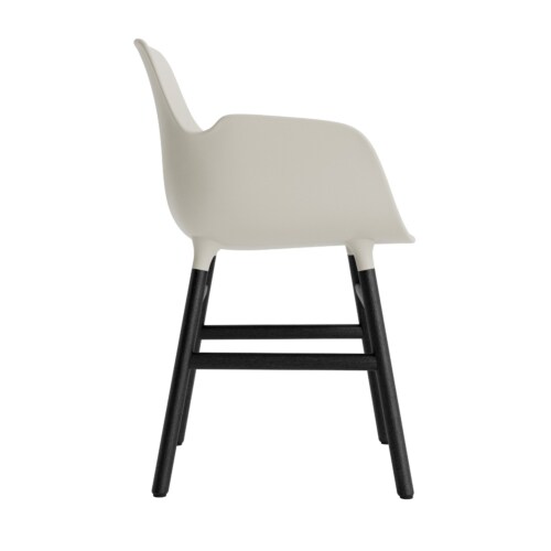 Normann Copenhagen Form Armchair stoel zwart eiken-Licht grijs