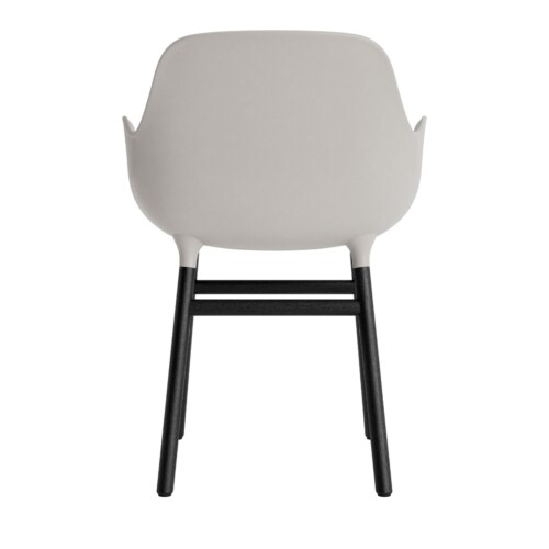 Normann Copenhagen Form Armchair stoel zwart eiken-Warm grijs
