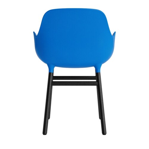 Normann Copenhagen Form Armchair stoel zwart eiken-Fel Blauw