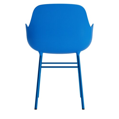 Normann Copenhagen Form armchair met stalen onderstel-Fel Blauw