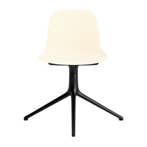 Normann Copenhagen Form Swivel stoel zwart aluminium onderstel-Cream