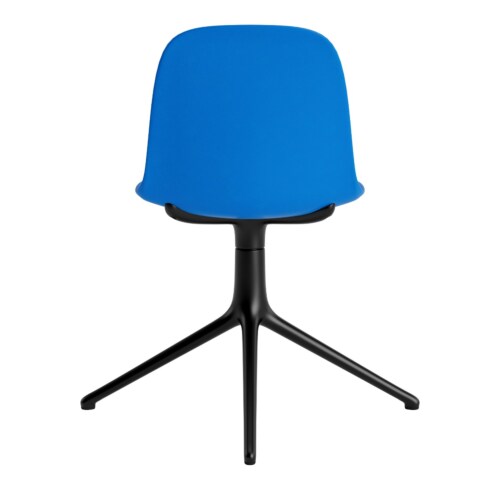 Normann Copenhagen Form Swivel stoel zwart aluminium onderstel-Bright Blue 