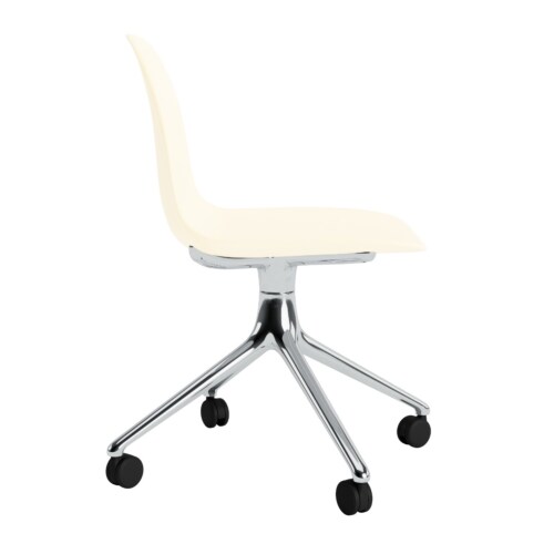 Normann Copenhagen Form Swivel zonder arm bureaustoel aluminium onderstel-Cream