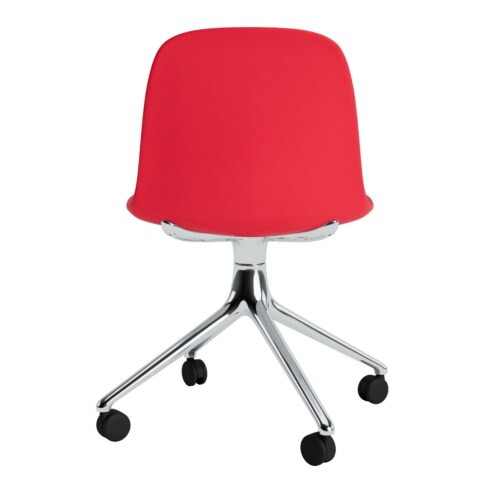 Normann Copenhagen Form Swivel zonder arm bureaustoel aluminium onderstel-Bright Red
