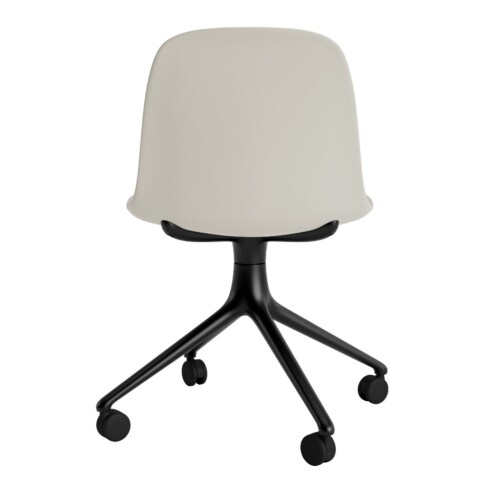 Normann Copenhagen Form Swivel zonder arm bureaustoel zwart onderstel-Light grey