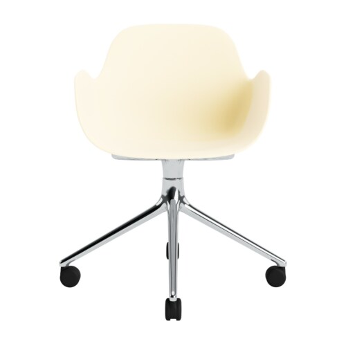 Normann Copenhagen Form Swivel bureaustoel aluminium onderstel-Cream
