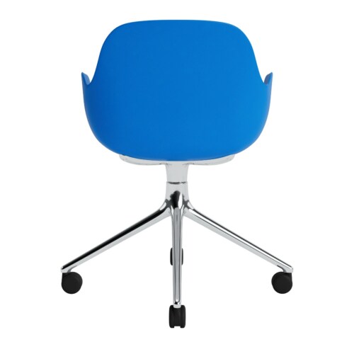 Normann Copenhagen Form Swivel bureaustoel aluminium onderstel-Bright Blue 