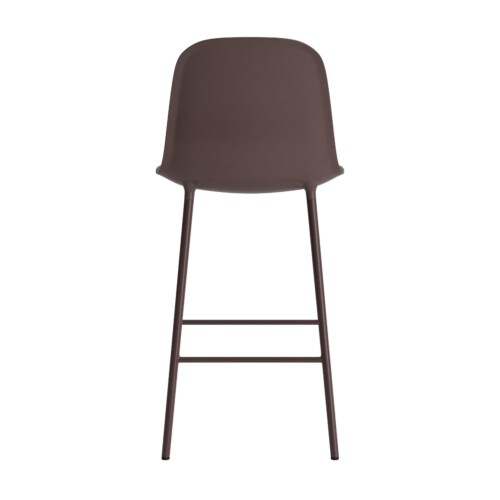 Normann Copenhagen Form Bar Chair barkruk stalen onderstel -Brown-Zithoogte 65 cm