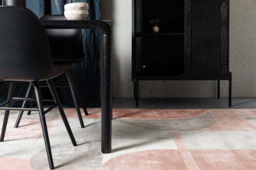Zuiver Hilton vloerkleed-Grijs/roze-160x230 cm
