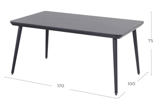 Hartman Sophie Studio HPL tafel-170x100 cm-Zwart