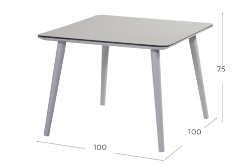 Hartman Sophie Studio HPL tafel-100x100 cm-Licht grijs