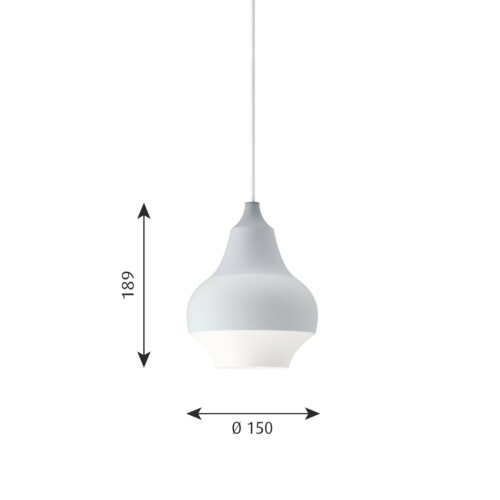 Louis Poulsen Cirque 15 hanglamp-Grijs-∅ 15 cm