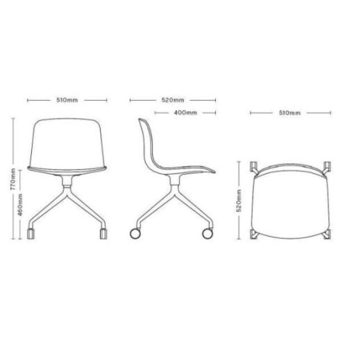HAY About a Chair AAC14 aluminium onderstel stoel- Concrete Grey