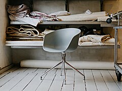 HAY About a Chair AAC20 chroom onderstel stoel-Melange Cream