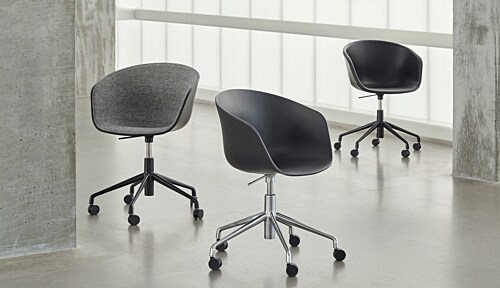 HAY About a Chair AAC52 gasveer bureaustoel - Zwart onderstel-Dusty Mint