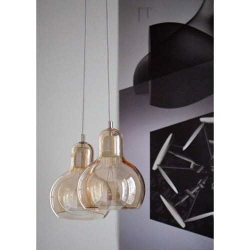 &tradition Mega bulb hanglamp-Zilver-Snoer zwart