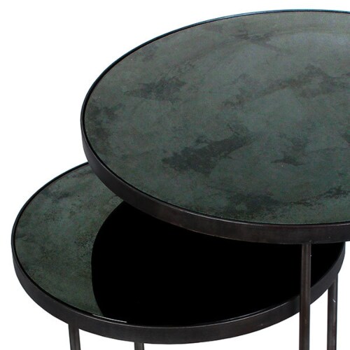 Ethnicraft set tafel-Charcoal-∅ 56 cm