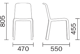 Pedrali Snow 300 stoel-Wit