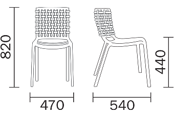 Pedrali Tatami 305 stoel-Grijs