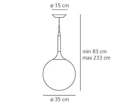 Artemide Castore hanglamp-Kap ∅ 35 cm