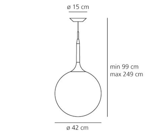 Artemide Castore hanglamp-Kap ∅ 42 cm